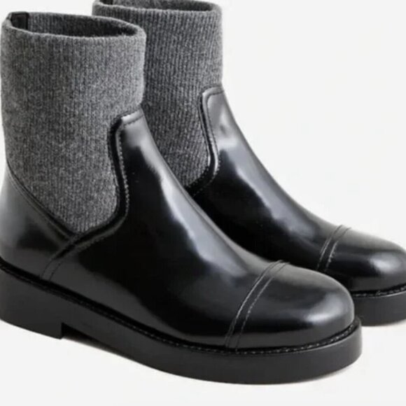 J. Crew Black and Gray Ankle Boots - Picture 2 of 2